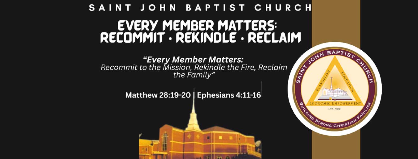 black banner image with the words recommit rekindle reclaim