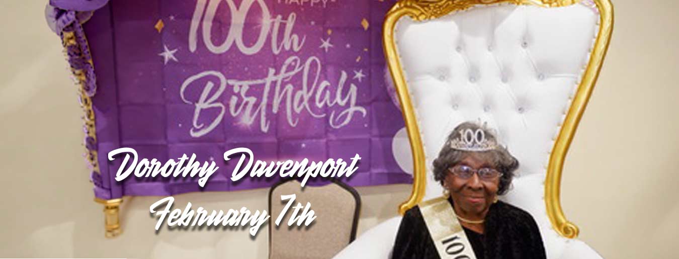 happy birthday graphic with a picture of Dorothy Davenport